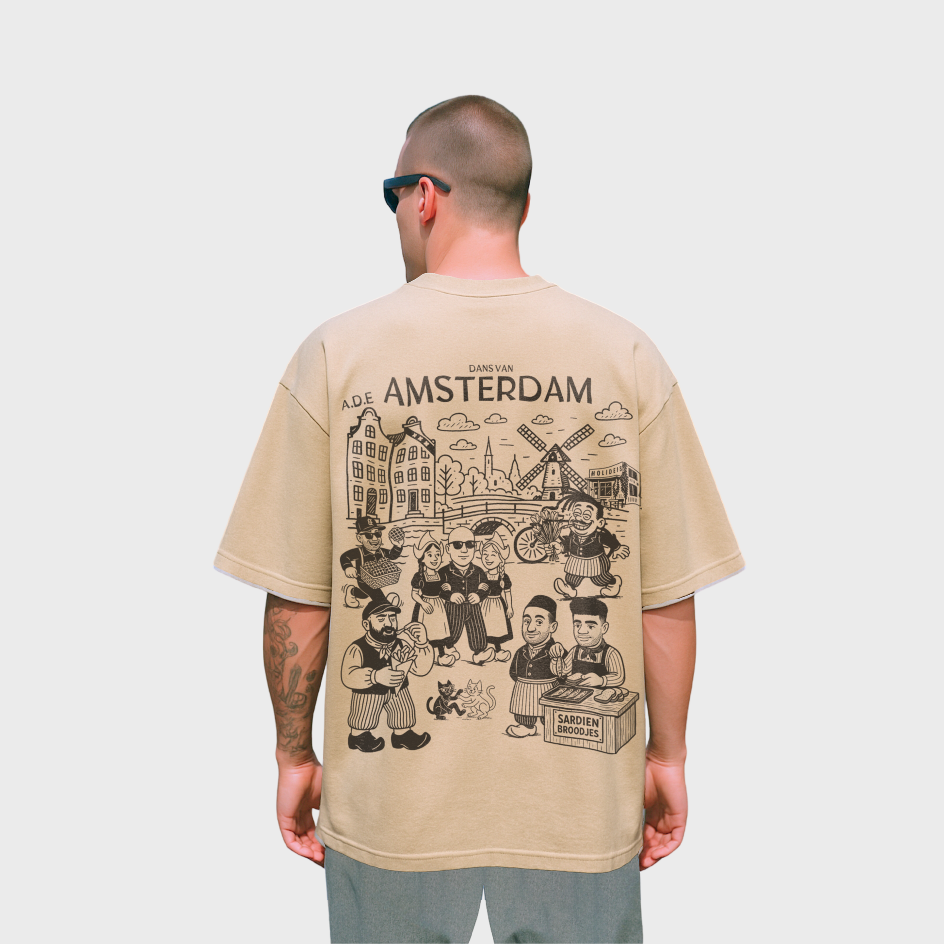 Dans Van Amsterdam Tee | Moon Mist