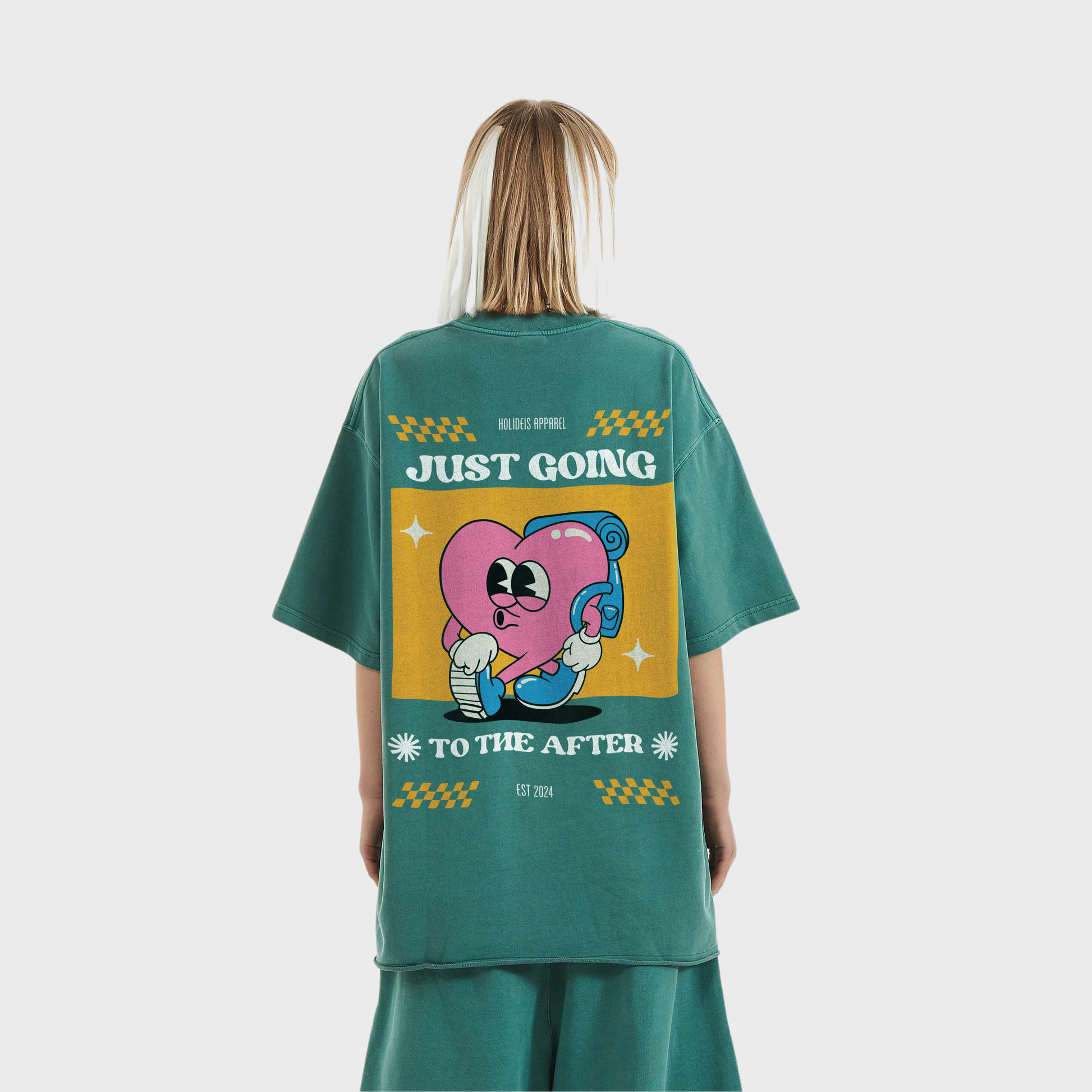 Just Going To The After Tee | Crop Faded Multicolor
