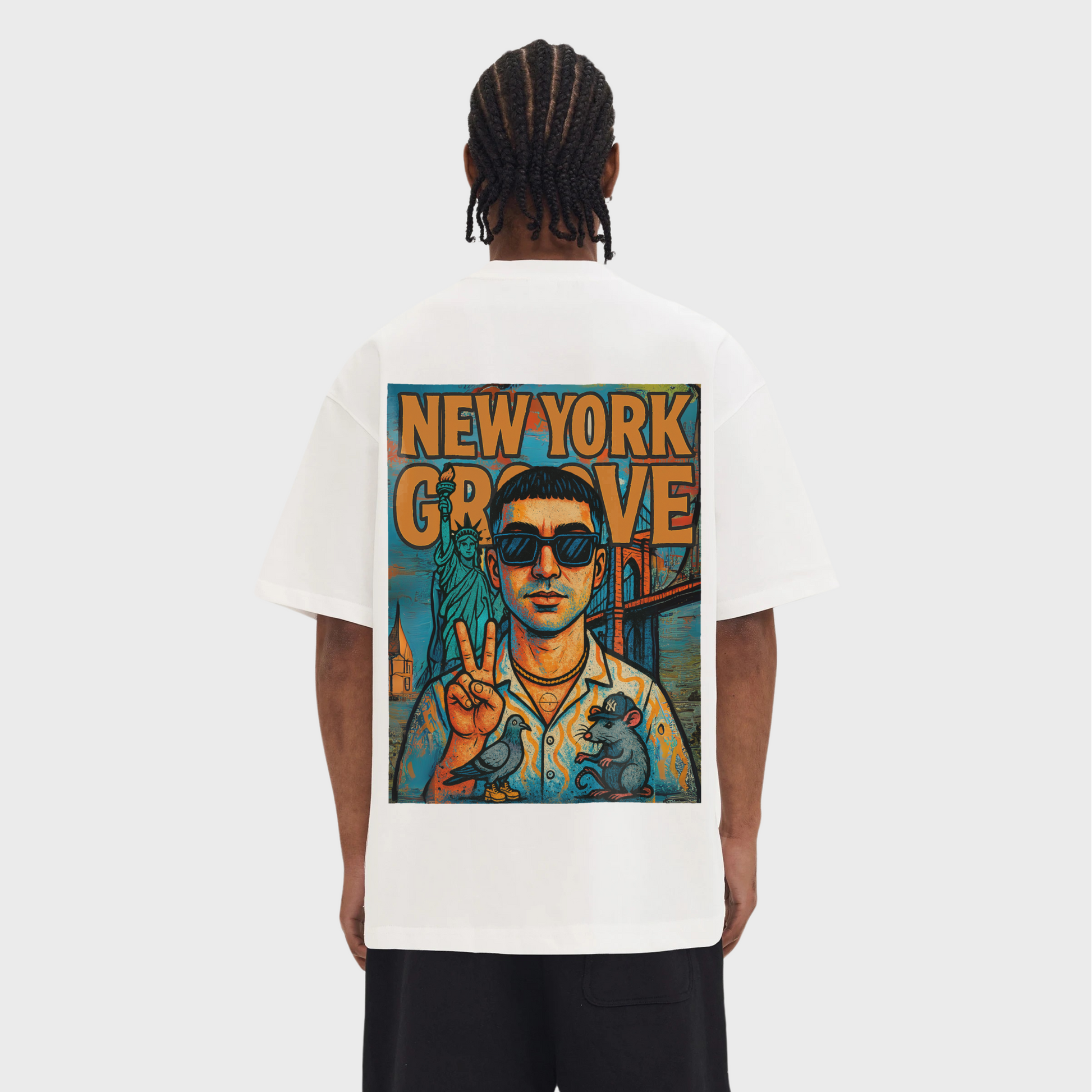 New York Groove II Tee | Black & White