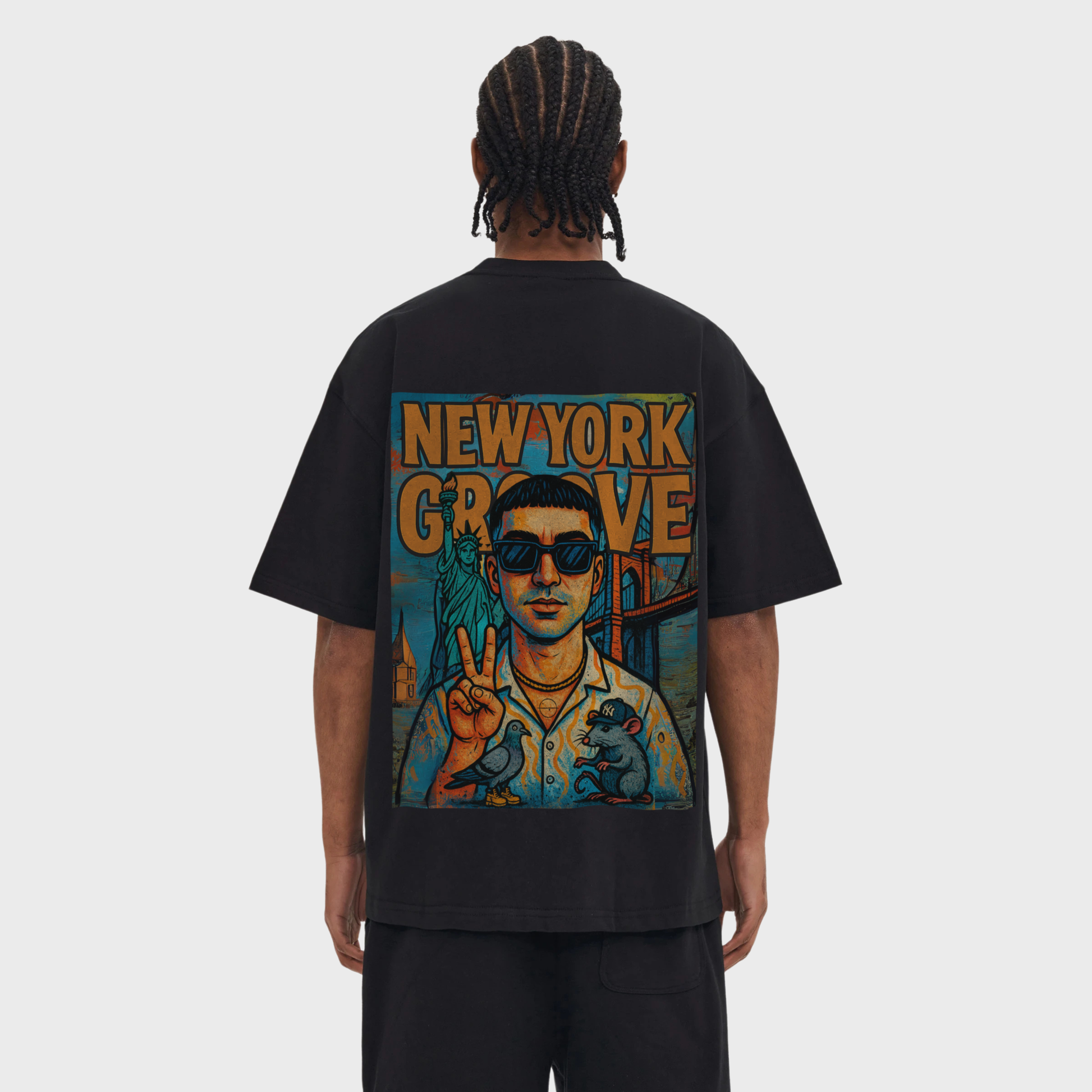 New York Groove II Tee | Black & White