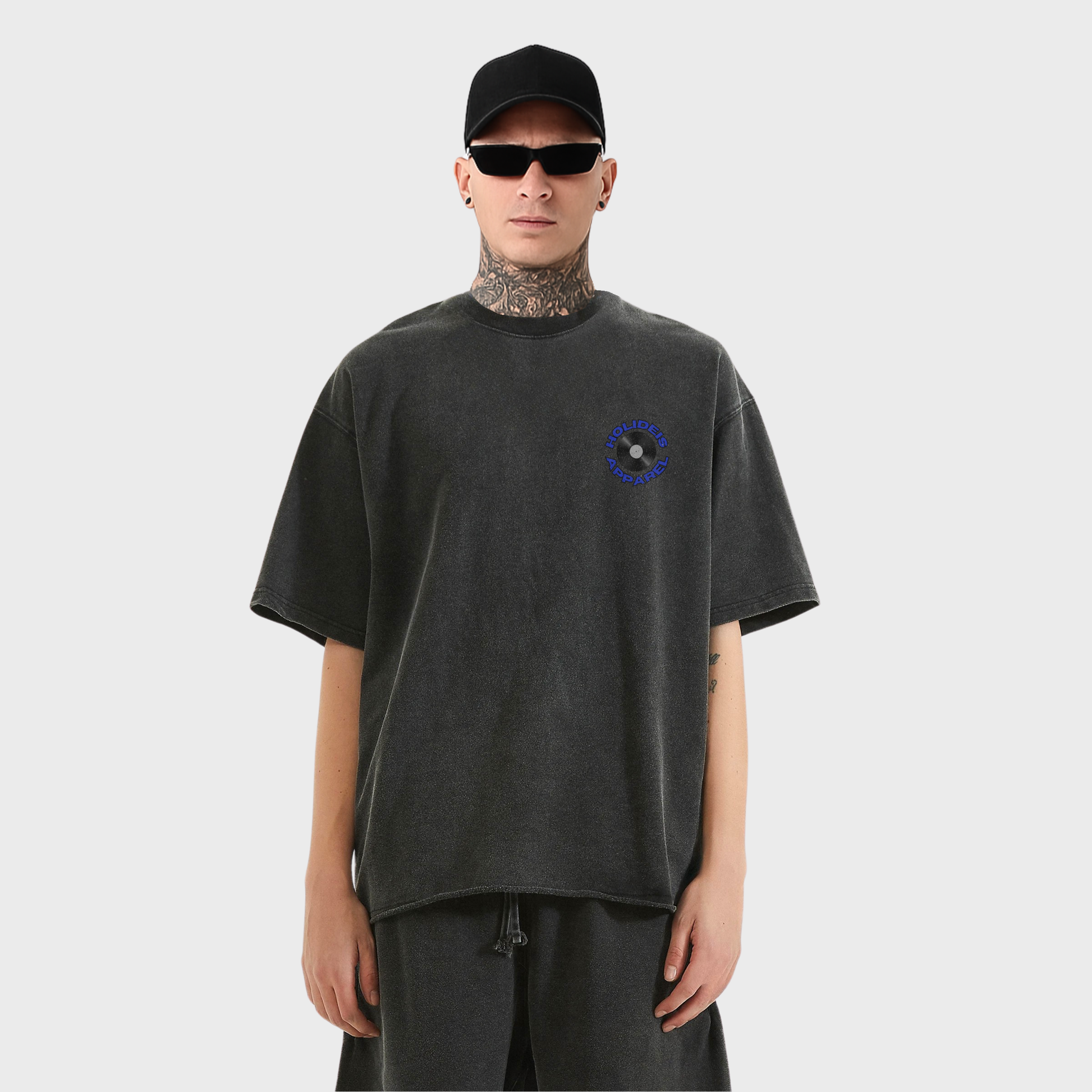 Tech House Tee | Crop Faded Black