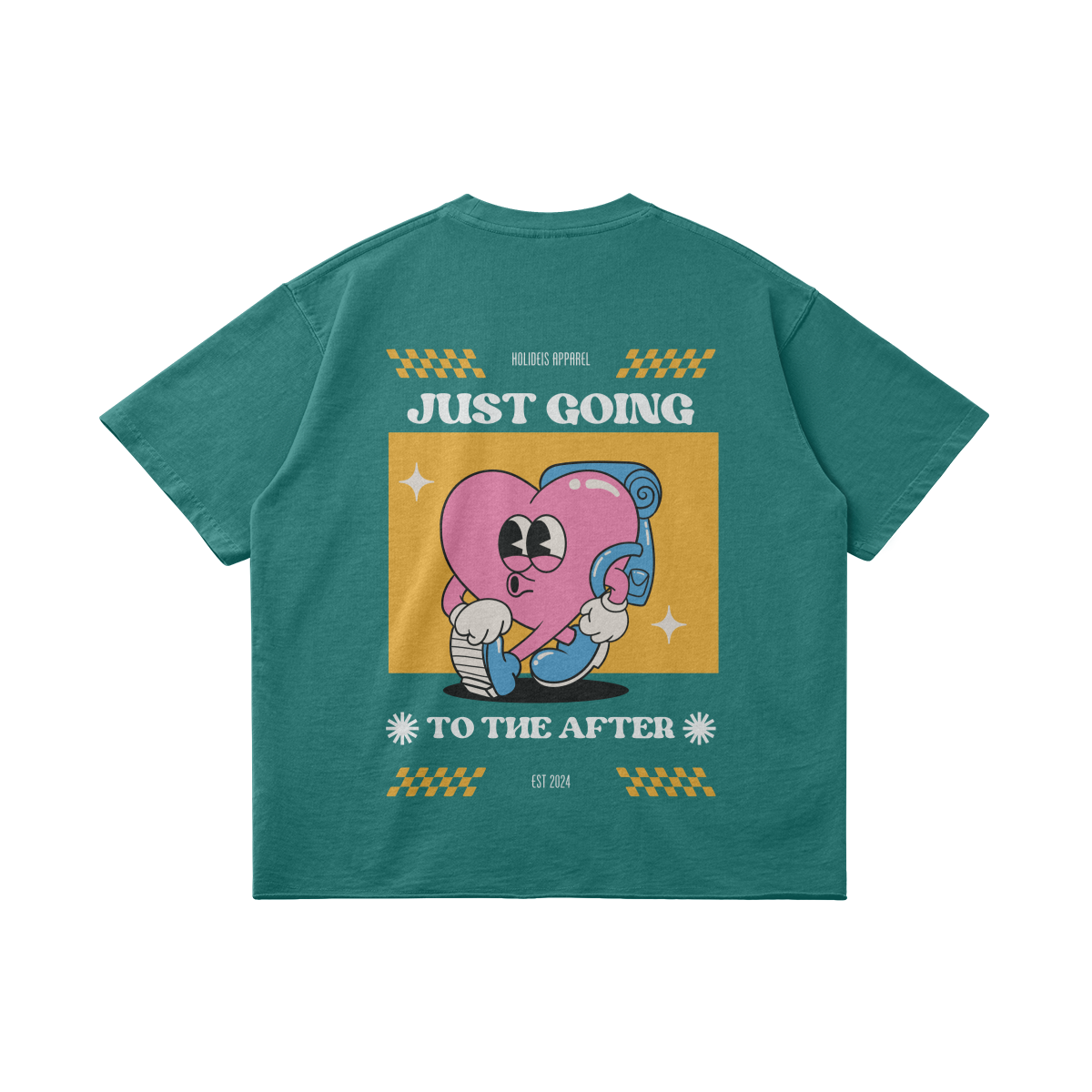 Just Going To The After Tee | Boxy Faded Multicolor