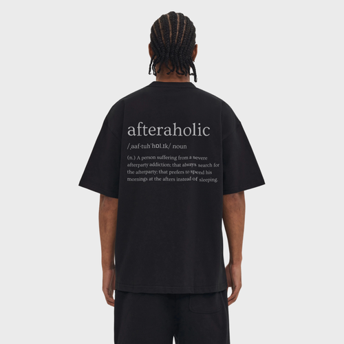 Afteraholic Tee | Black