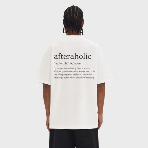 Afteraholic Tee | White