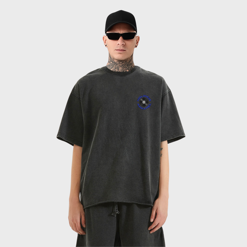 Tech House Tee | Crop Faded Black