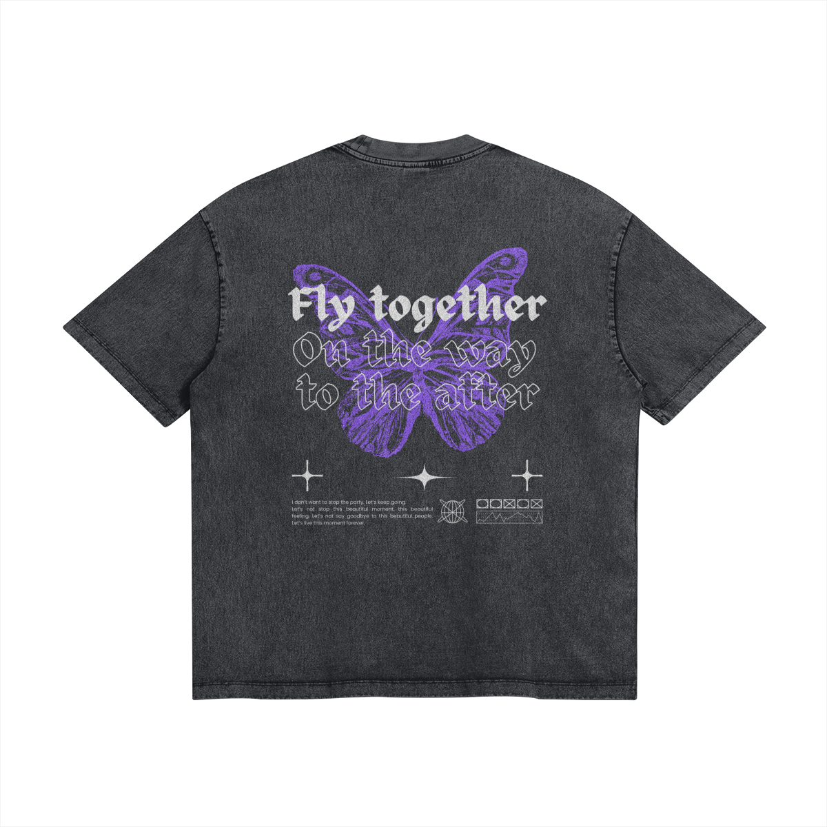 Let's Fly To The After Oversize Wash Tee