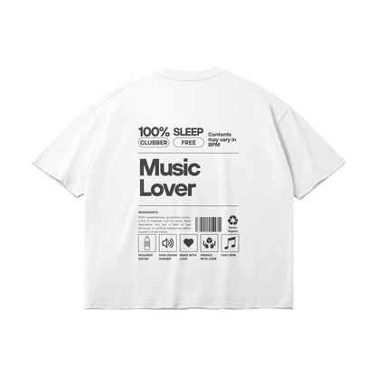 100% Music Lover Oversize Light Tee