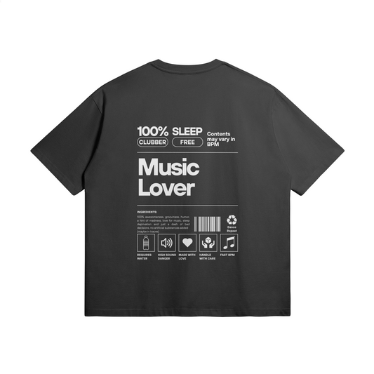 100% Music Lover Oversize Heavy Tee