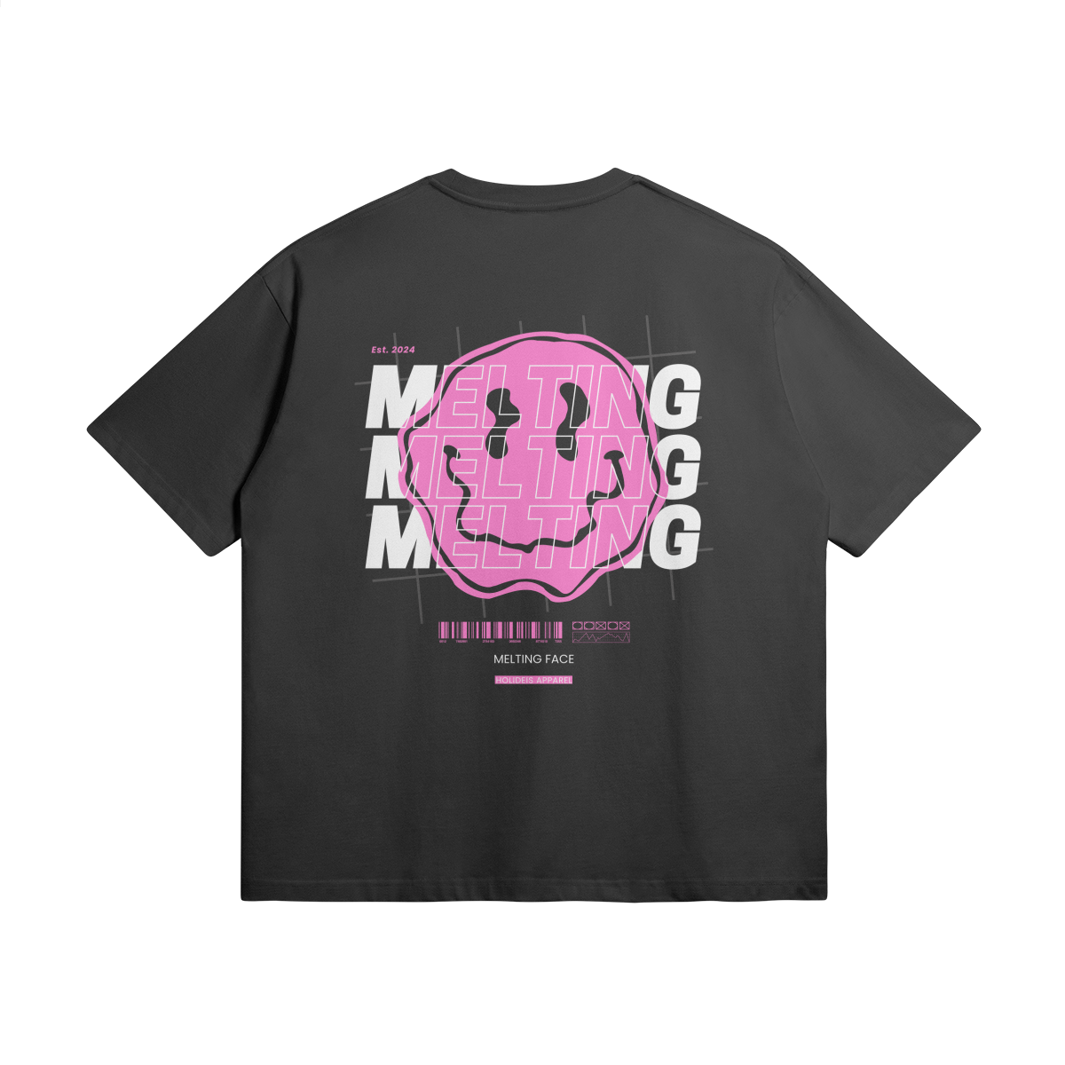 Melting Face Oversize Heavy Tee