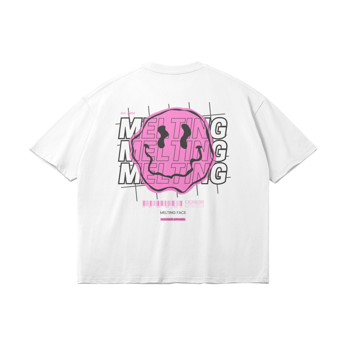 Melting Face Oversize Light Tee