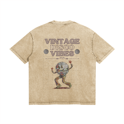 Vintage Disco Vibes Oversize Wash Tee