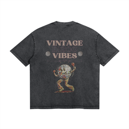 Vintage Disco Vibes Oversize Wash Tee