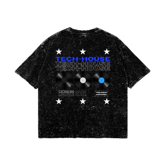 Tech House Life Oversize Snow Wash Tee