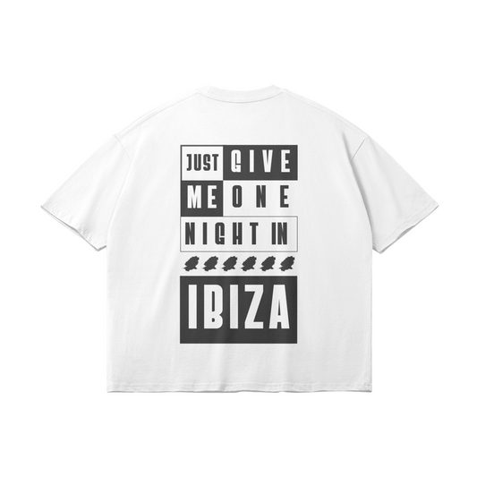 Just Give Me One Night In Ibiza Island Oversize Light Tee