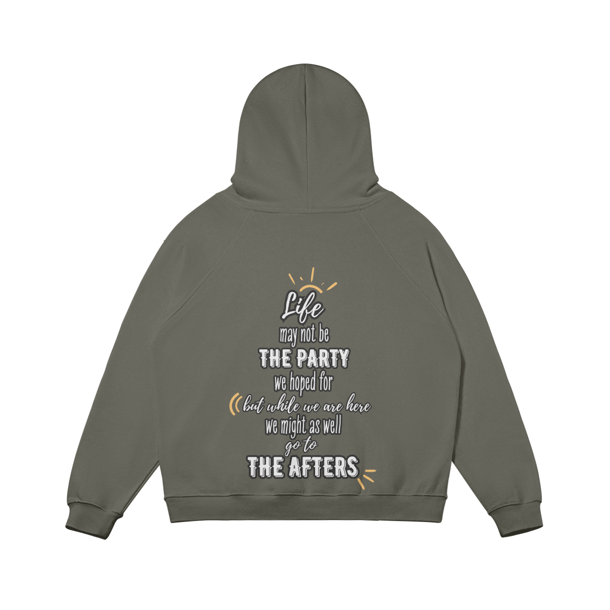 Life Is An After Super Oversize Fleece Lined Hoodie