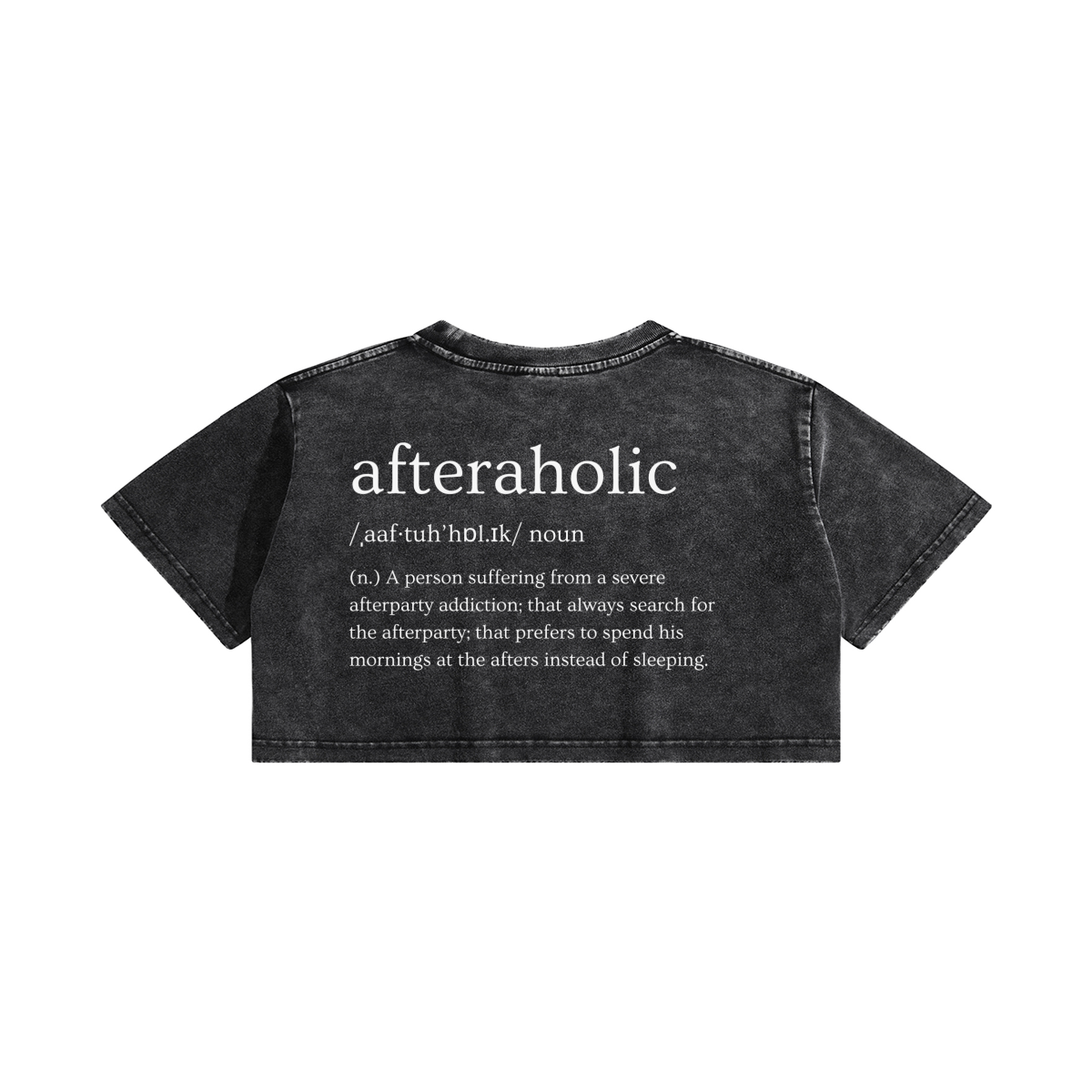 Afteraholic Woman Snow Wash Crop Top