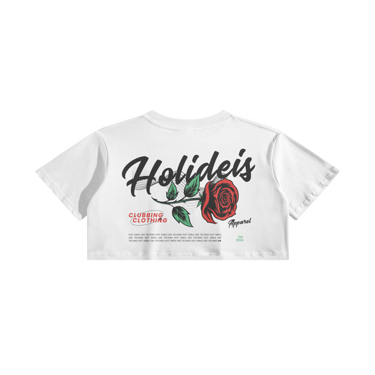 Holideis Club Rose Woman White Crop Top