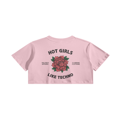 Hot Girls Like Techno Woman Crop Top