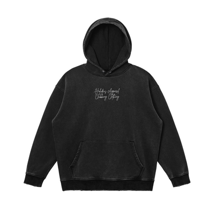 Holideis Club Winged Guitar Wash Snap Collar Hoodie