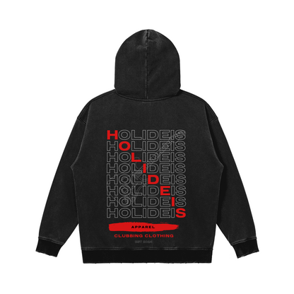 Holideis Club Wash Snap Collar Hoodie