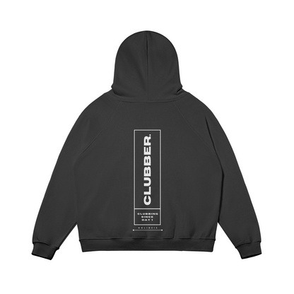 Clubber Black Super Oversize Fleece Lined Hoodie