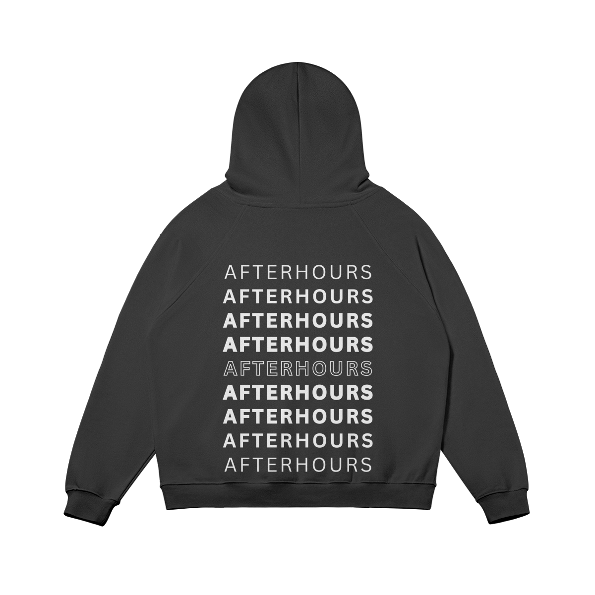 Afterhours Black Super Oversize Fleece Lined Hoodie