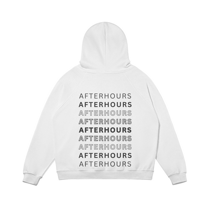 Afterhours White Super Oversize Fleece Lined Hoodie