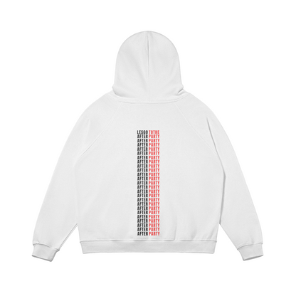 Afterparty White Super Oversize Fleece Lined Hoodie