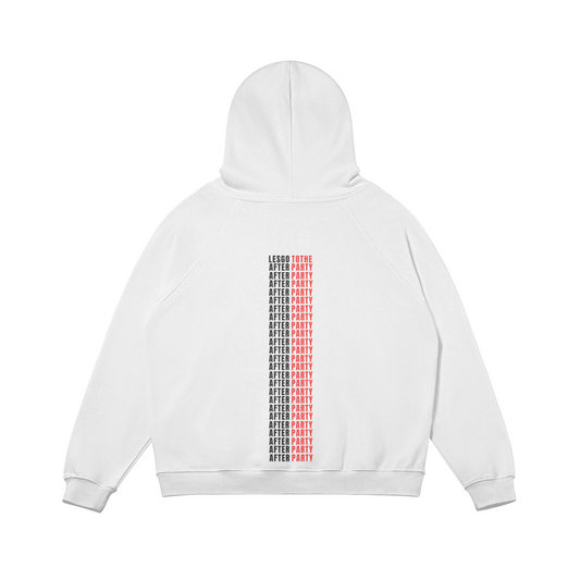 Afterparty White Super Oversize Fleece Lined Hoodie