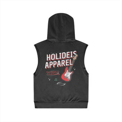 Holideis Club Guitar Oversize Wash Sleeveless Hoodie