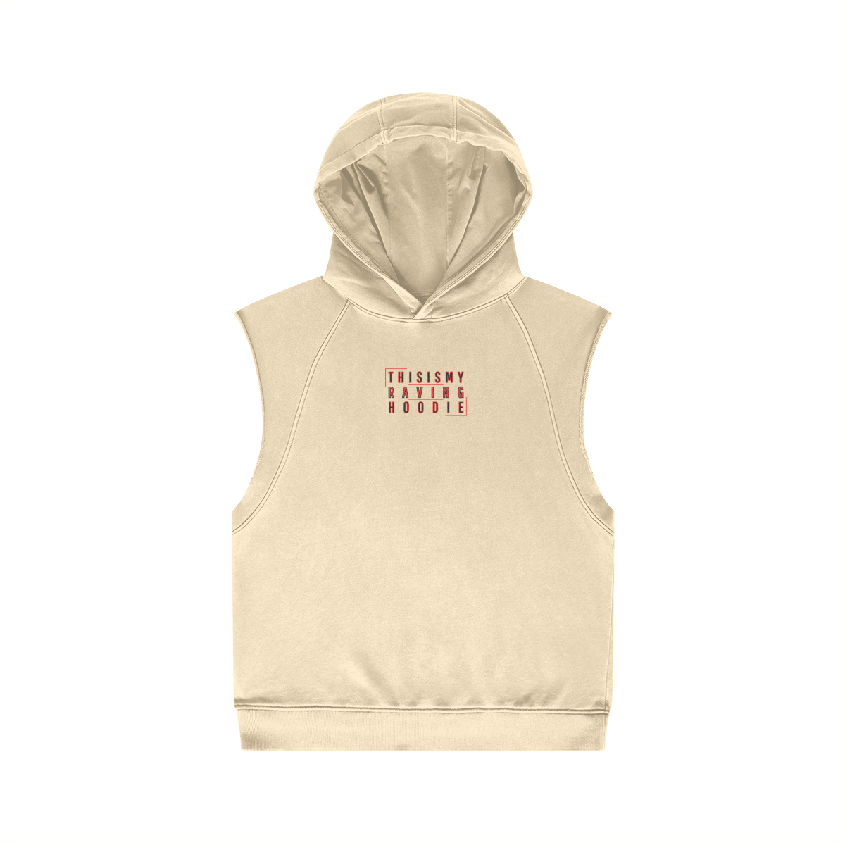 This My Raving Hoodie Oversize Wash Sleeveless Hoodie