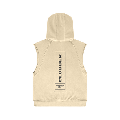 Clubber Pastel Oversize Wash Sleeveless Hoodie