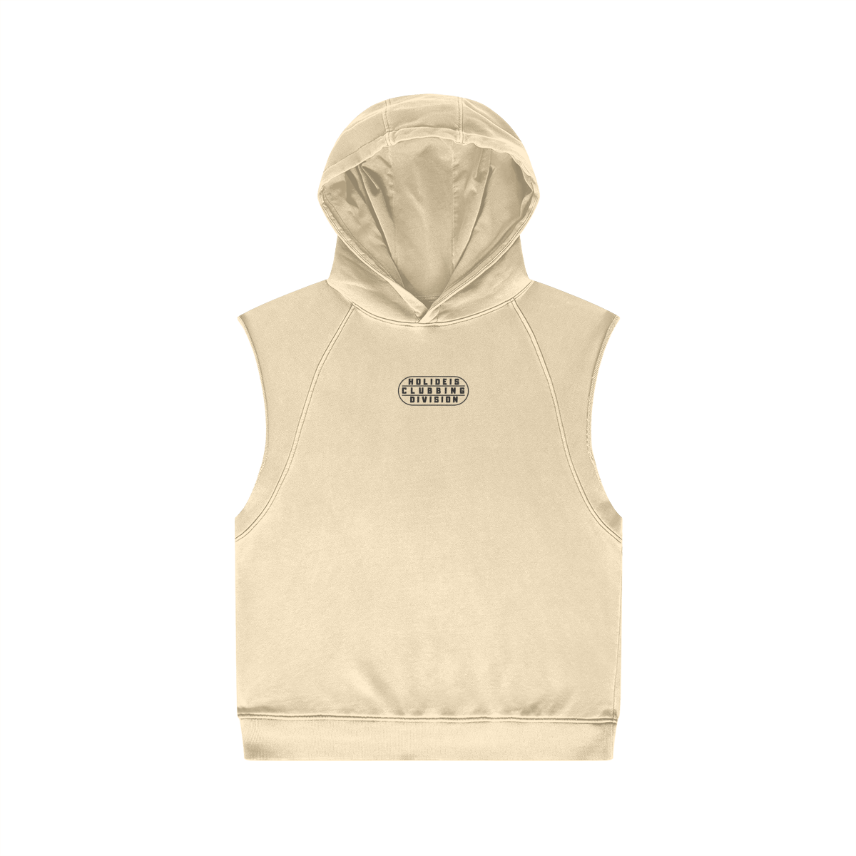 Clubber Pastel Oversize Wash Sleeveless Hoodie