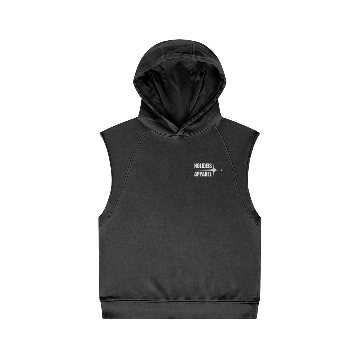 Hardstyler Oversize Wash Sleeveless Hoodie