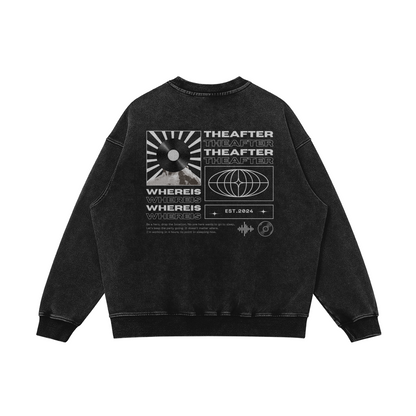 Where Is The After Oversize Faded Heavy Sweatshirt