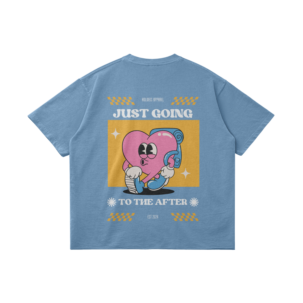 Just Going To The After Tee | Crop Faded Multicolor