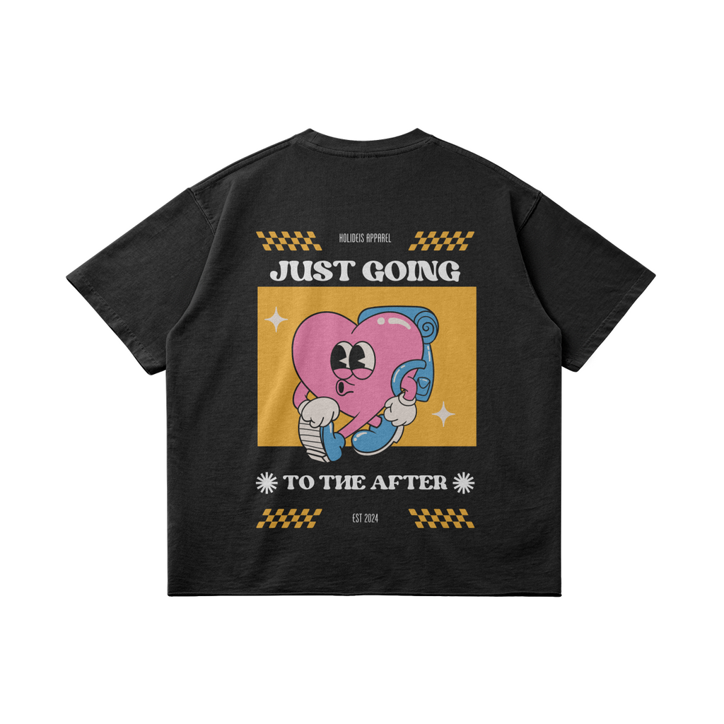 Just Going To The After Tee | Crop Faded Multicolor