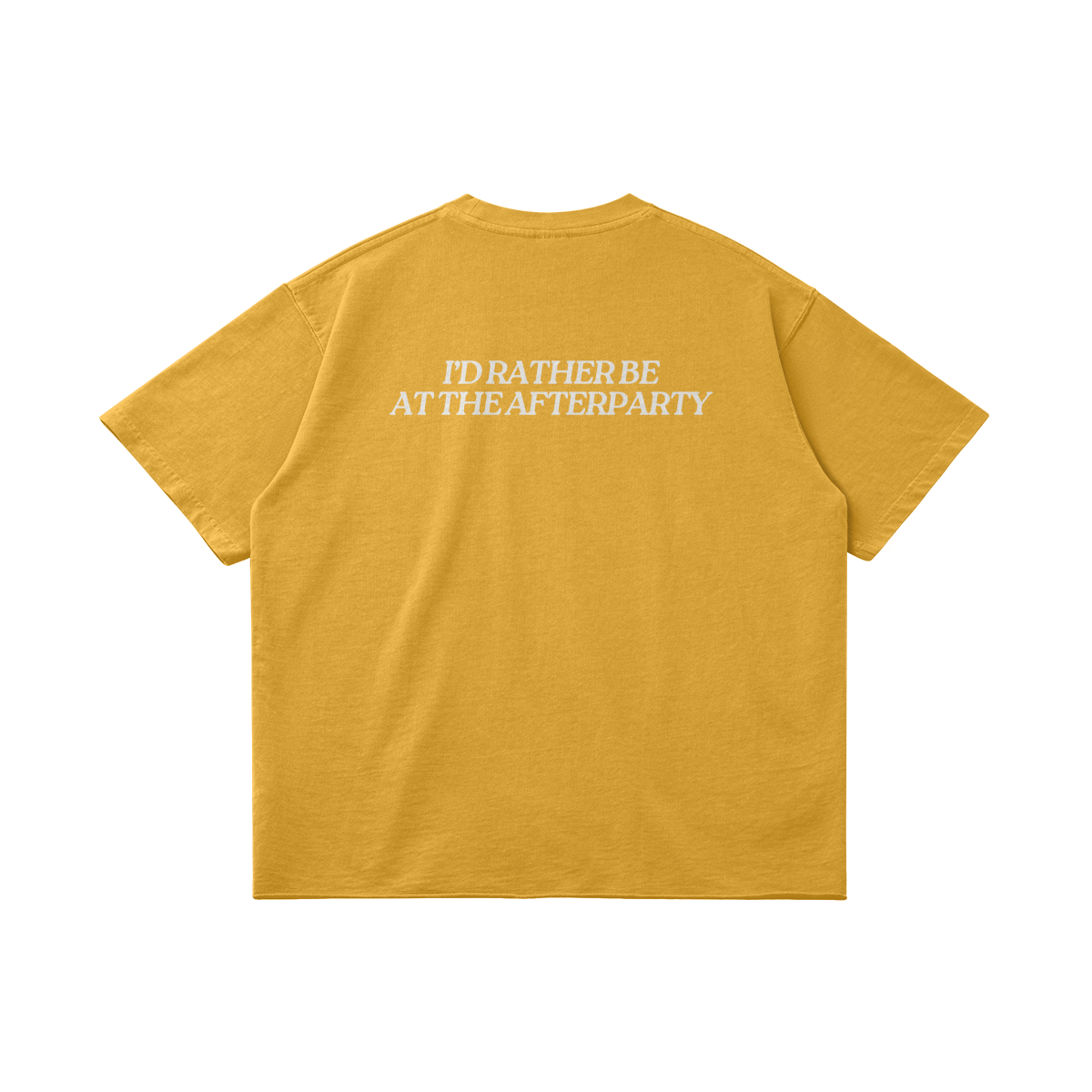 I'd Rather Be At The Afterparty Boxy Raw Hem Wash Tee