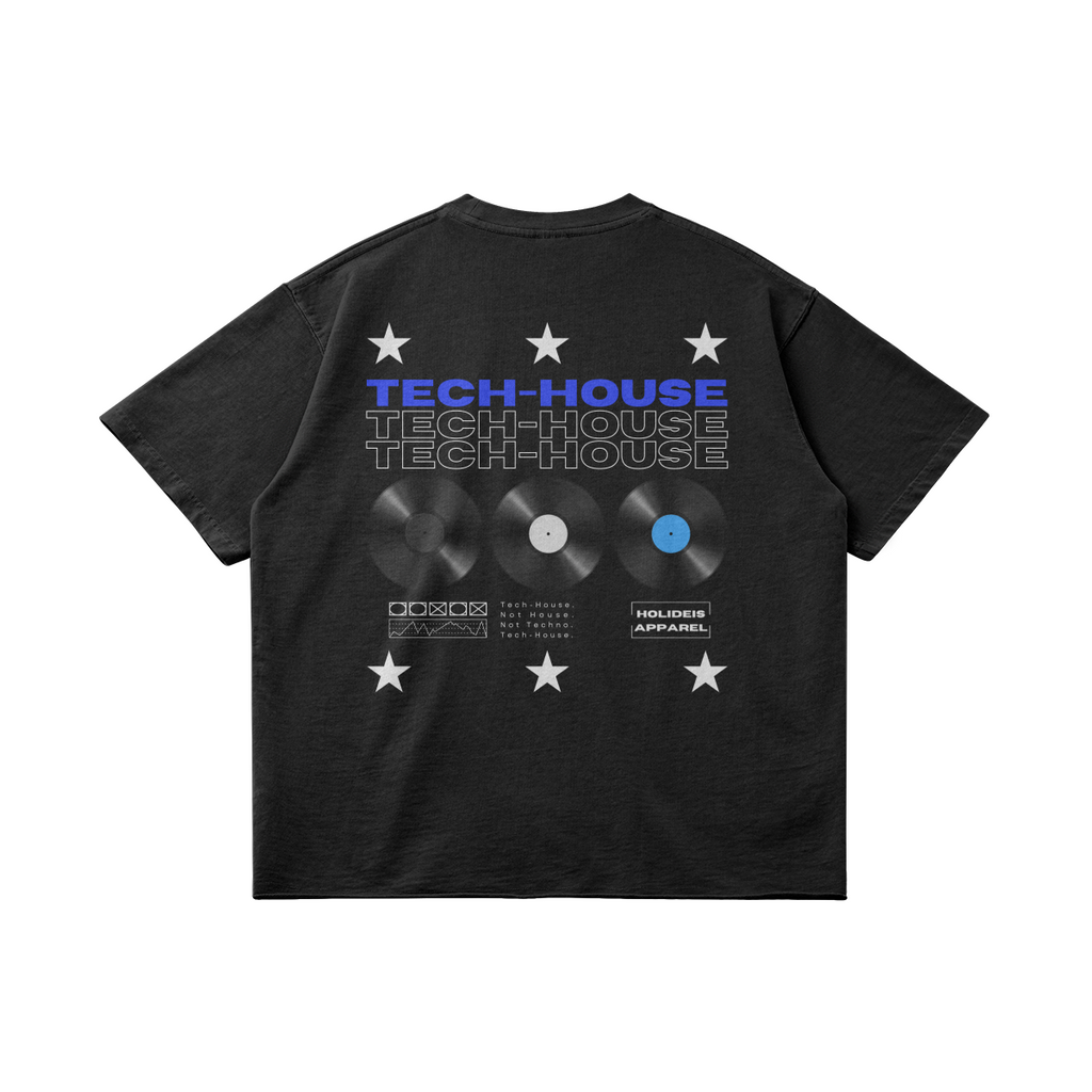 Tech House Tee | Crop Faded Black